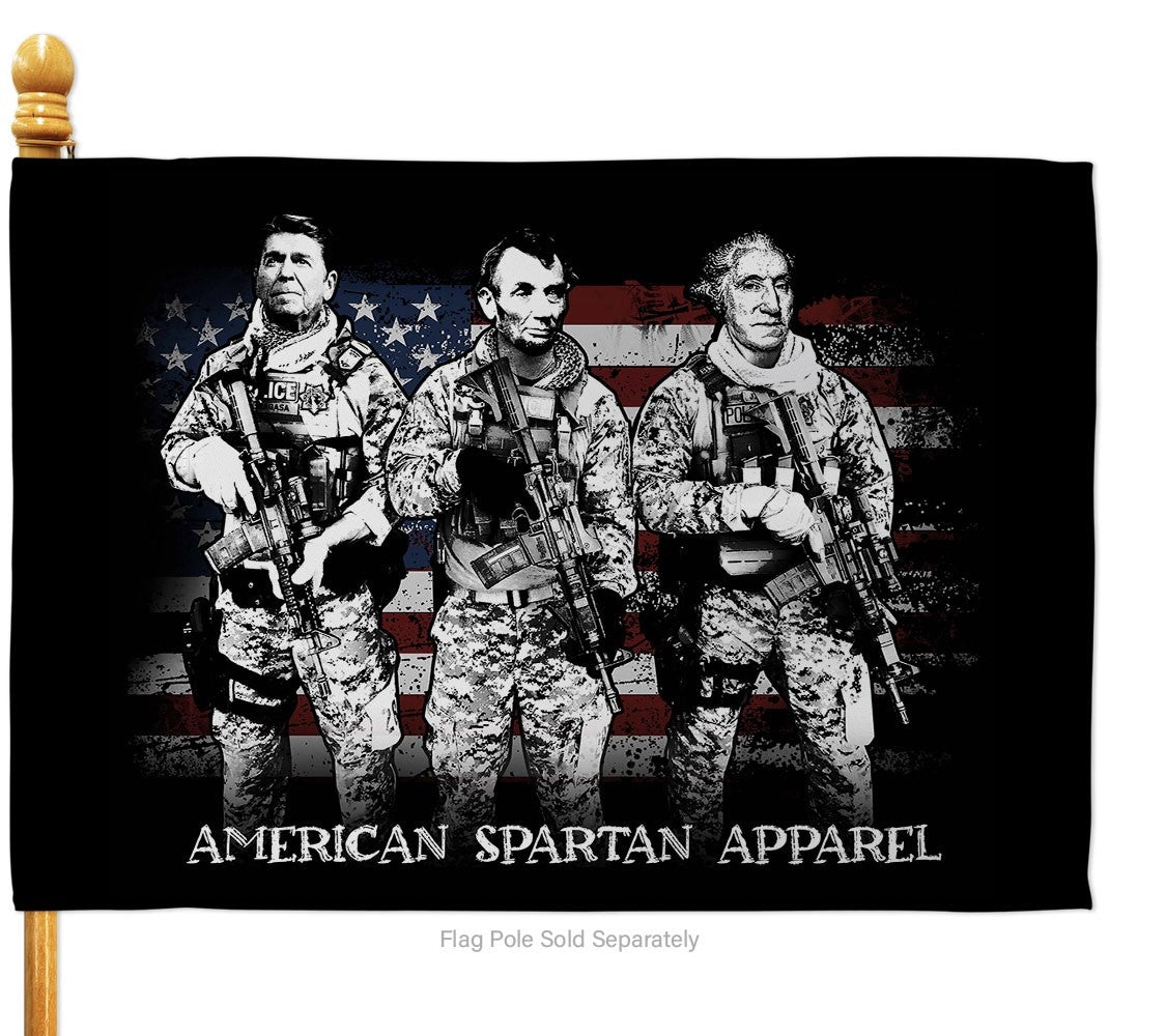 3 PRESIDENTS FLAG. 28/40 INCH , DOUBLE SIDED FLAG