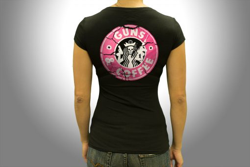 Guns & Coffee Pink Crew Neck