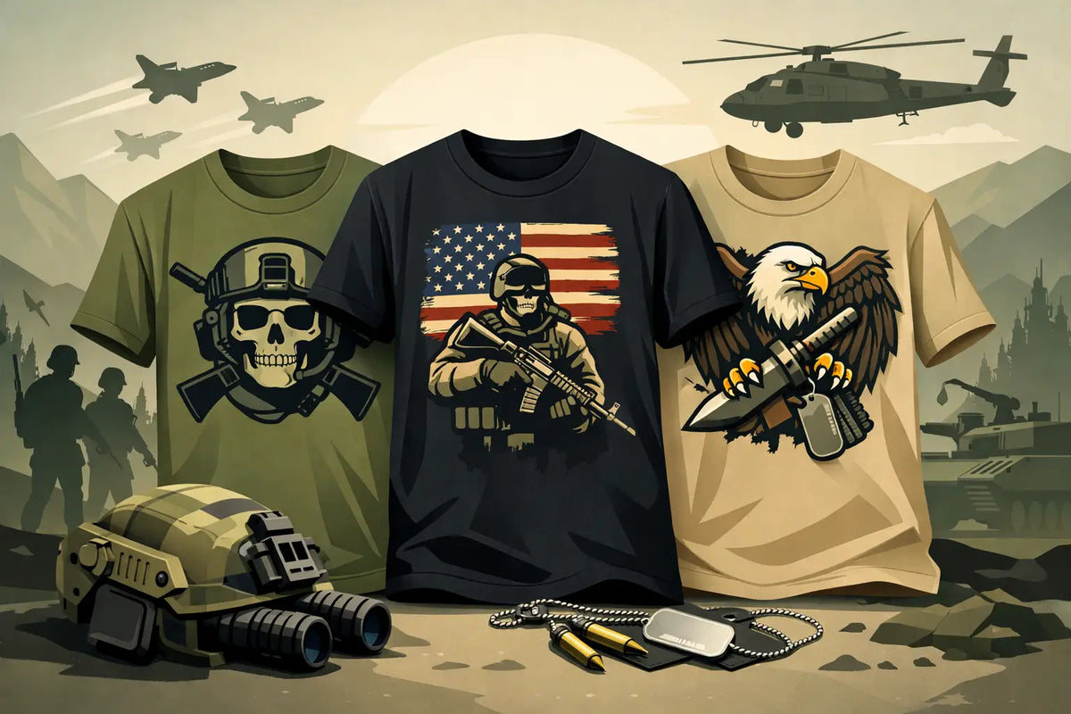 Military Graphic Tees for Men That Mean It