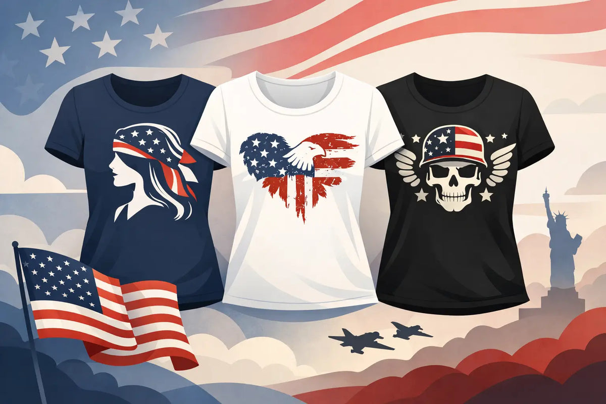 Women's Patriotic Graphic Shirts That Hit Hard