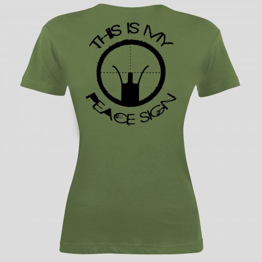 This is my Peace Sign Crew Neck - OD Green