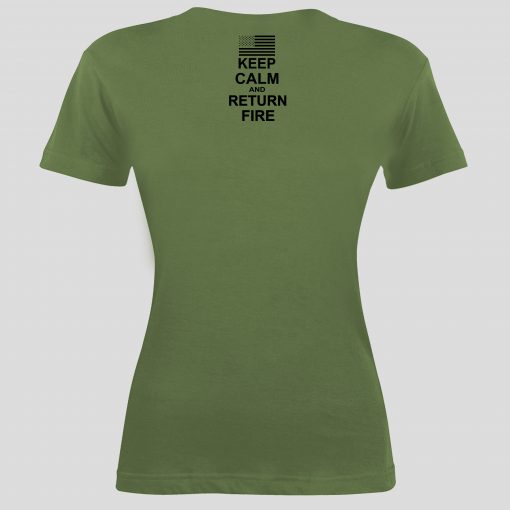 Keep Calm & Return Fire (OD Green) Crew Neck